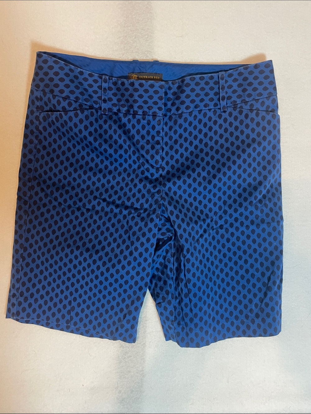Blue Polka Dot Women's Shorts Outback Red size 8